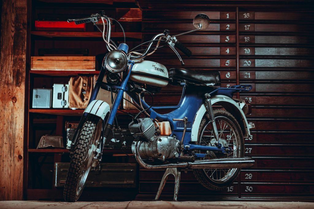 Retro Mopeds and Motorcycles at Nākotnes Parks