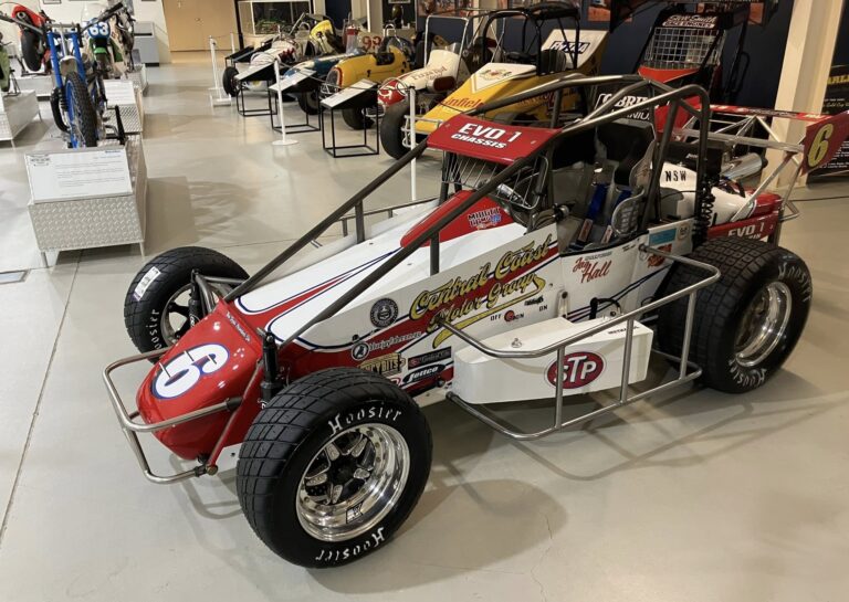 Revolutionary Speedway Car Rolls in the National Motor Racing Museum