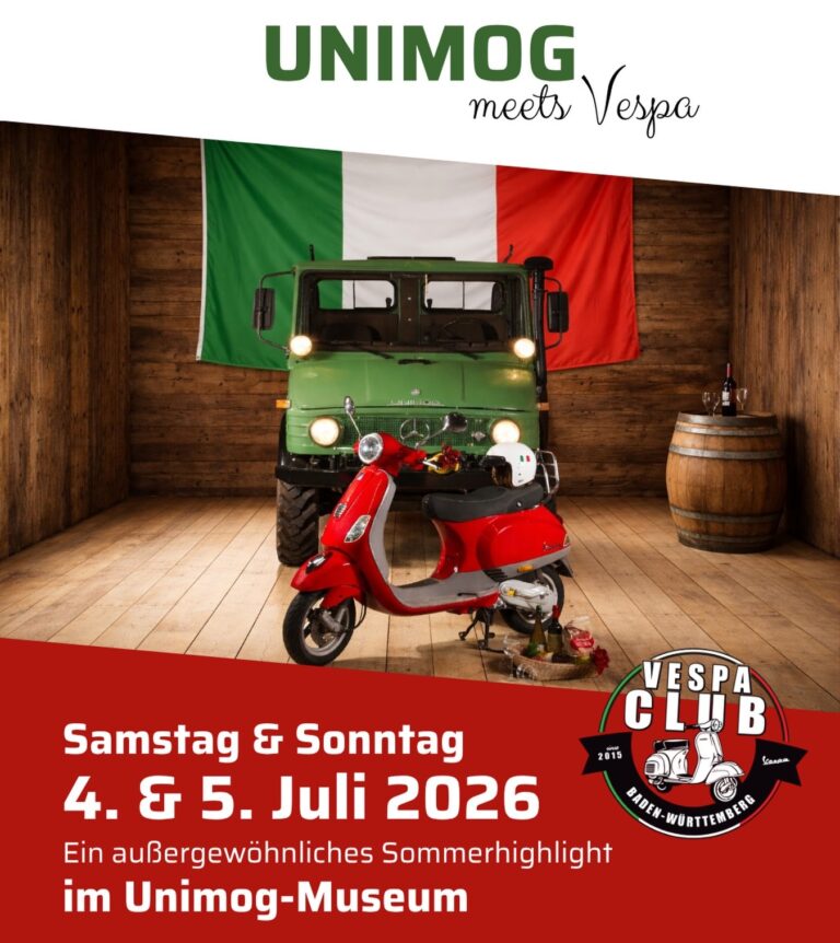 Unimog Museum, Vespa Club Baden-Württemberg Jointly Commemmorate 80th Anniversary of Unimog and Vespa